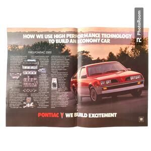 1983 Pontiac 2000 Print Advertisement December 1982 Original Vintage 16x11